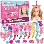 Headband Making Kit for Girls, Make Your Own Flower Headband for Girls Arts and Crafts for Kids Age 4-12 Hair Accessories Set Easter Gifts for Kids Gift for 4 5 6 7 8 9 Year old Girl Kids Crafts