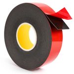 Double Sided Adhesive Tape Heavy Duty, Acrylic Foam Mounting Tape 16.4FT X 1IN, Waterproof & Strong Double Stick Tape for Home Office Decor