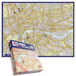 A to Z Map of London Jigsaw Puzzle For Adults - 1000 Piece Jigsaw Puzzle Gift - Map jigsaw Puzzles, Map Gift