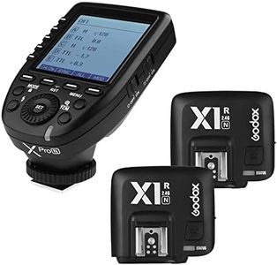 Godox Xpro-N 2.4G X System TTL Wireless Flash Trigger Transmitter & 2 x Godox X1R-N Controller Receiver Compatible for Nikon Flash…