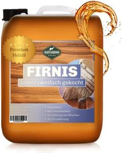 Martenbrown® Huile de lin - Bidon de 10 l - Huile pour bois de qualité supérieure - 2 cuites - Idéal pour l'intérieur et l'extérieur - Protection naturelle pour tous les types de bois - Idéal pour les