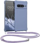 kwmobile Crossbody Case Compatible with Google Pixel 7 Pro Case - TPU Silicone Cover with Strap - Lavender