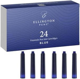 ELLINGTON PENS Fountain Pen Ink Refills - 24 Pack International Standard Size Cartridges - Premium Quality & Non-Toxic - Long-Lasting Ink