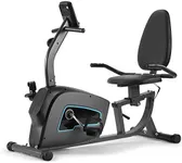 Recumbent Exercise Bike for Home Stationary Bike Sturdy Quiet 8 Levels Recumbent Bikes Large Comfortable Seat Heart Rate Handle & iPad Holder for Seniors Adults