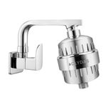 CLYDAS SF-15 PRO Hard Water Softener for Tap – Water Softener for Bathroom & Water Filter for Tap – Reduces Hair Fall & Improves Skin Health | Shower Filter for Hard Water