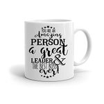 Khakee Best Boss Ever Theme Printed Ceramic Coffee Mug (325 ml)- Gift for Boss(2079)