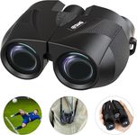 Compact Binoculars for Children and Adults, 10 x 25, FMC Lens, Foldable, Small Field Picker for Outdoor Sports, Bird Watching, Travel, Hunting, Concerts