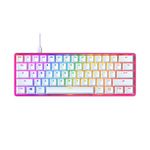 HyperX Alloy Origins 60 - Mechanical Gaming Keyboard - Ultra Compact 60% Form Factor - Linear Red Switch - Double Shot PBT Keycaps - RGB LED Backlit - NGENUITY Software Compatible - Pink