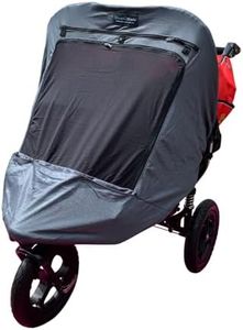SnoozeShade Twin Deluxe - Double Buggy Sun Shade, Blocks 97.5% UV, Double Stroller Pram Sun Shade & Blackout Shade for Newborns & Toddlers
