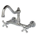 KINGSTON BRASS KS3241AX Vintage 8" Centerset Vessel Sink Faucet, Polished Chrome