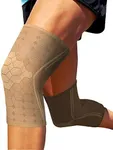 Sparthos Knee Compression Sleeves by (Pair) – Joint Protection and Support for Running, Sports, Knee Pain Relief – Knee Brace for Men and Women (Desert Beige, XX-Large)