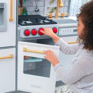 KidKraft Uptown Elite Play Kitchen – Modern Wooden Toy Kitchen Set
