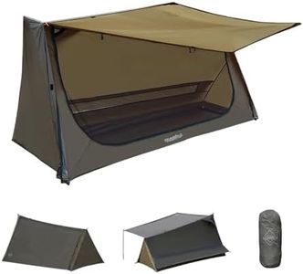 onewind Ultralight Bivy Tent for Single Person, 3 Season Backpacking Tent with Canopy Waterproof Bushcraft Tent Shelter Lightweight 1 Person Tent for Camping Backpacking Hiking Trekking, OD Green