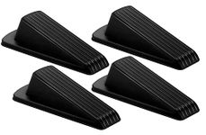 Demero Door Wedges Rubber Door Wedges Heavy Duty Door Stopper for Multi Floor Ideal for Homes,Offices,Workshops (Black, Pack of 4)…