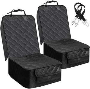 Dog Car Seat Cover for Front Seat, 100% Waterproof Pet Seat Cover with Mesh Window & Zipper Open, Scratchproof Dog Car Hammock for Cars, Trucks, SUVs, Jeep