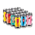 The Artisan Drinks Company Full Range Mixed Case - 200mlx12 Cans - Tonic Water for Gin & Ginger Beer - Natural Ingredients - Tonic Water Cans, Ginger Beer & Soda Water for Gin Rum & Tequila Mixer