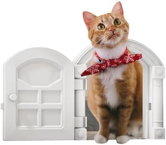 InTrans Cat Door Interior Door,No Noise Interior cat Door, Indoor cat Door,cat Hole Door for Cats Up to 20 lbs,No-Flap Cat Door - Suitable for Any Door - Easy DIY Setup (White)