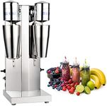 SNKOURIN Double Head Milkshake Maker Machine,110V Electric Beverage Blender with 2 Stainless Steel Cups,2 Speed Adjustable Commercial Milkshake Machine for Protein Shakes,Ice Cream and Cocktails…