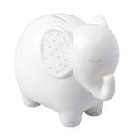 Pearhead Ceramic Piggy Bank, Makes a Perfect Unique Gift, White Elephant, 83071