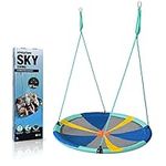 TreeZone 50" Adventure Sky Swing - Easily Attach to a Tree, Swing Set or Our Signature Build A Branch - The Perfect Family Fun Addition to Your Backyard Adventures! (50")