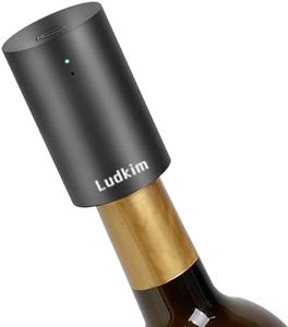 Ludkim Electric Wine Stopper, Mini Automatic Wine Saver Vacuum Pump for Keepping Wine Fresh, Rechargable Wine Sealer and Preserver for Wine Bottles