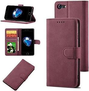 YocoverTech Case for iPhone 6 Wallet Case,for iPhone 6s Case[4.7"] Retro Matte PU Leather Case Wallet Flip Cover with RFID Blocking Card Slots Magnetic Closure Kickstand Cover-Wine Red