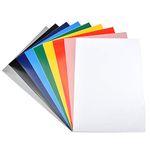 10 Sheets A4 Colour Craft Cricut Vinyl | Mixed Colours Cricut Permanent Vinyl | Waterproof Self Adhesive Matte/Glossy Laser Printable Sticky Vinyl Sheets Suitable for Cutting Machines