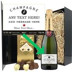 Personalised Champagne Gift Set - Champagne and Chocolate Hamper