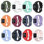 Compatible for Garmin Vivofit jr 3 / Garmin Fit jr 3 Bands, Colorful Soft Silicone Replacement Sport Wristband for Kids Boys Girls Men Women (5.1"-7.5" wrist, 12 Colors)