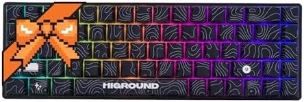 Higround Trailhead 65% Mechanical USB Wired Gaming Keyboard, TTC Linear Custom Switches, Programable RGB, Hot-Swappable, Deep Thock Creamy Sounding PC Keyboard, Pre-lubed (BLACKICE)