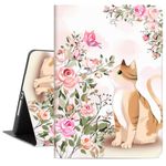 iPad 9th Generation Case Cutie Cat, iPad 10.2 Case for Kids Girls, iPad 8th Generation Case, iPad 7th Generation Case, iPad 9th Gen Multi Viewing Case Adjustable Stand, Auto Wake/Sleep, Cat