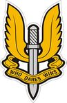 SPECIAL AIR SERVICE SAS CAP BADGE STICKER - Ideal for car, scooters, tablets, phones, laptops, fridges (Small - 80mm x 51mm)