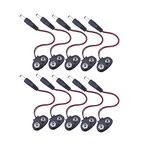 Fasizi 10pcs 9V Battery Connector Cable Clip with 2.1 x 5.5 mm Male DC Power Plug T Type for Arduino