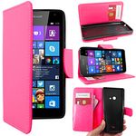 ebestStar - compatible with Microsoft Lumia 535 Case Nokia Lumia 535 Wallet Case PU Leather Flip Cover with Card Slot Holder, Pink [Phone: 140.2 x 72.4 x 8.8mm, 5.0'']