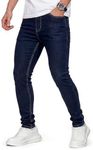 GINITTO Mens Skinny Jeans Stretch Casual Dress Jeans for Men Dark Blue Denim 32