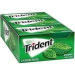 Trident Sugar Free Gum Spearmint Flavour Refreshmint (Pack Of 12)