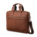 Samsonite Classic Leather Slim Brief, Cognac (Model: 126038-1221)