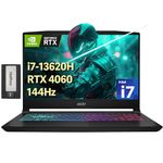 MSI Katana 15.6" FHD 144Hz Gaming Laptop, Intel i7-13620H, NVIDIA GeForce RTX 4060 8GB, 32GB DDR5, 2TB PCIe SSD, 4-Zone RGB Keyboard, Webcam, Wi-Fi 6, Win 11 Pro, Black, 256GB Docking Station Set