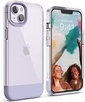 elago Glide Case Compatible with iPhone 14 Plus Case (6.7"), Simple and Unique Design, Protective TPU Cover, Upgraded Shockproof, Mix and Match Parts, Enhanced Camera Guard (Clear/Purple)