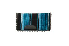 Weaver Leather Pony Felt Lined Navajo Saddle Pad, Blue, 23" x 23"