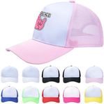 HTVRONT Sublimation Blank Trucker Hats 10PCS - Polyester Sublimation Hats Women and Men for HTV Vinly, Sublimation, Embroidery, 3D Embroidery - Funny Trucker Hats Breathable Mesh for Parties, Travel