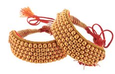 Handicraft Kottage Women's Traditional Gold Plated Royal Rajasthani Look Pochi Armlet Kada Bracelet| Bajuband Armlet | Bangles Set for Girls & Women (Gold)