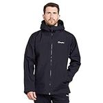 Berghaus Men's Stormcloud Prime Waterproof Jacket, Men's Rain Coat, Men's Cagoule, Outdoors, Travelling, Camping, Trekking, Hiking and Walking Clothing, Black, L