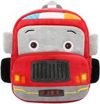 Delicado Backpack for Kids, Cute Small Toddler Kids Preschool Backpack Cartoon Mini children Nursery/School/Picnic/Travelling Bag for Boy/Girl Age 1-5 Years-New (Fire Engine)