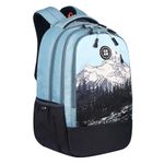 Gear Alpine 19"/39L Large Water Resistant School Bag/College Bag/Casual Backpack/Daypack/Travel Backpack/Kids Bag for Boys/Girls (Blue-Black)