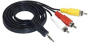 Mak World 3.5mm Stereo Male to 3 RCA Male Audio Video AV Cable for DVD,Video,TV,Camcorder Camera-1.5 M,Gold