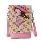 Teens Girls Kids Students Cute Cartoon Theme Mini Shoulder Bags Cross Body Bags Key Money Cell Phone Holder Case Purse Small Wallet Pouches Clutch Handbag