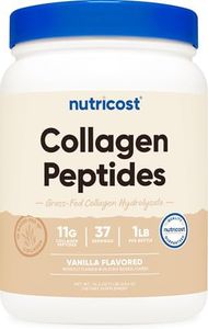 Nutricost Grass-Fed Collagen Powder 1LB (454 G) - Pure Grass Fed Bovine Collagen Hydrolysate - Collagen Peptides