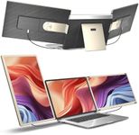 siaviala Laptop Screen Extender,15.6" Portable Monitor, FHD 1080P Ultra-Slim Travel Monitor with Speakers, Triple Display Extension, Compatible with 13-17.3" Laptops
