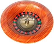 Roulette- 12 Inch Roulette Wheel,Wooden Roulette Wheel Set for Casino Games,Turntable Leisure Table Games, Complete Roulette Set